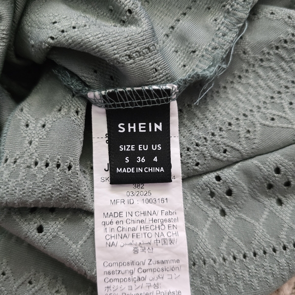 Women's Super Cute Green Eyelet Top - Small - Picture 5 of 8